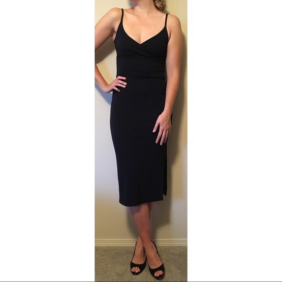 GAP Dresses & Skirts - GAP Black Spaghetti Strap Midi Dress Size Small